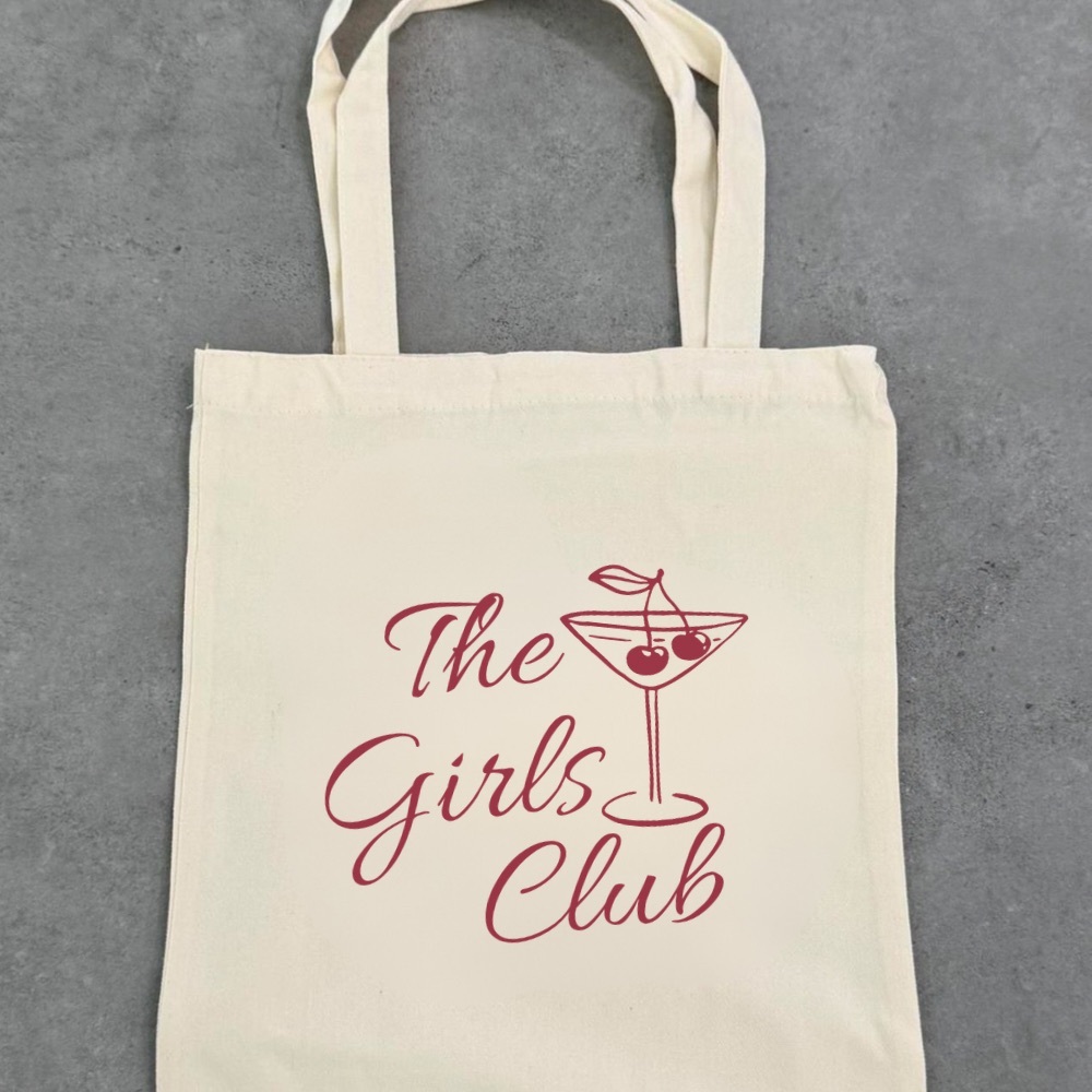 The Girls Club Cream Tote Bag